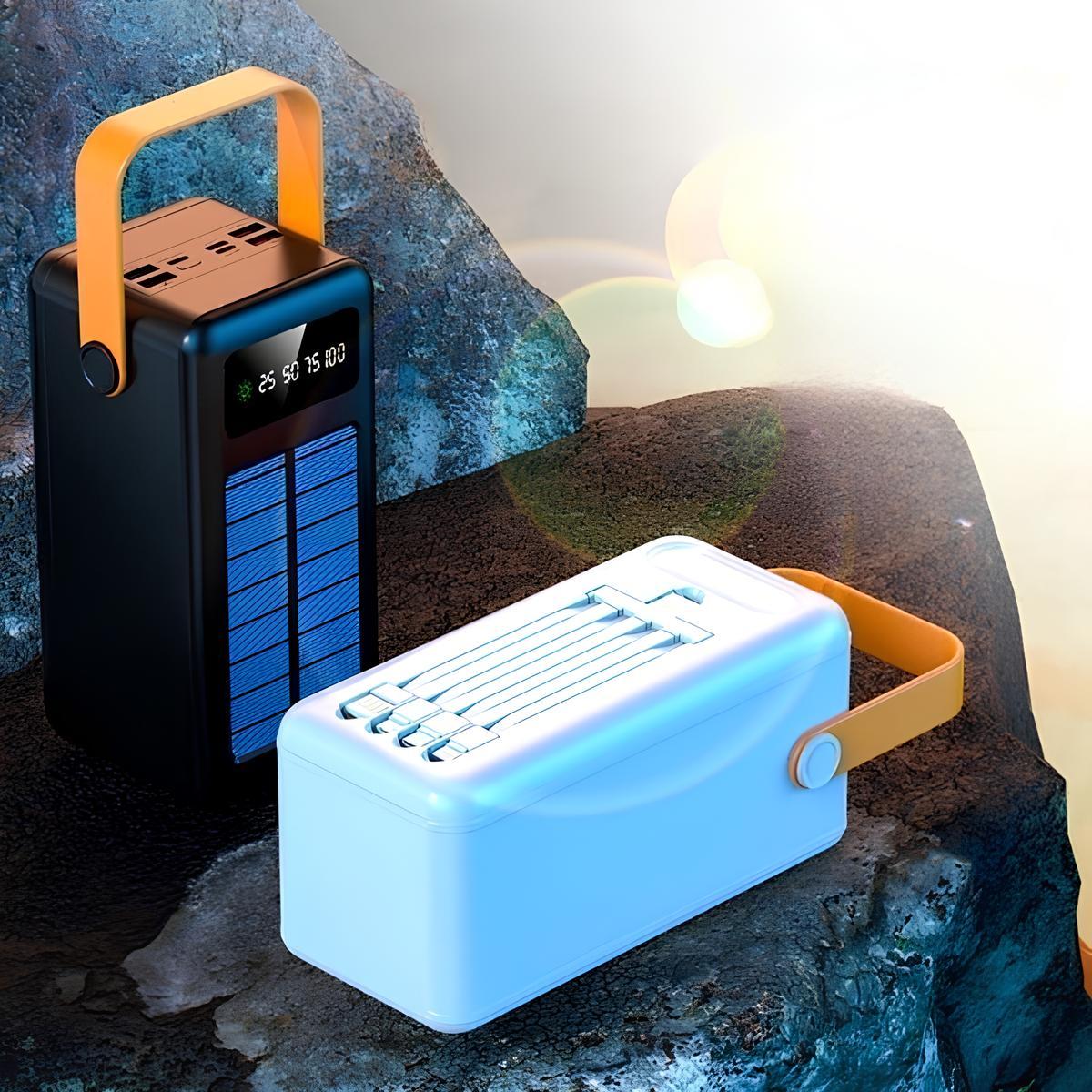 Сонячний Power Bank 100000мА·год YM-638CX Білий — Невисока Енергія! / Повербанк/Павербанк