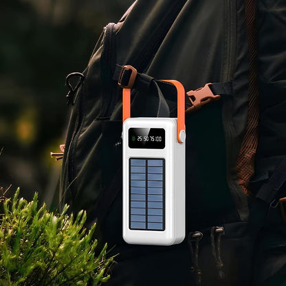 Сонячний Power Bank 100000мА·год YM-638CX Білий — Невисока Енергія! / Повербанк/Павербанк