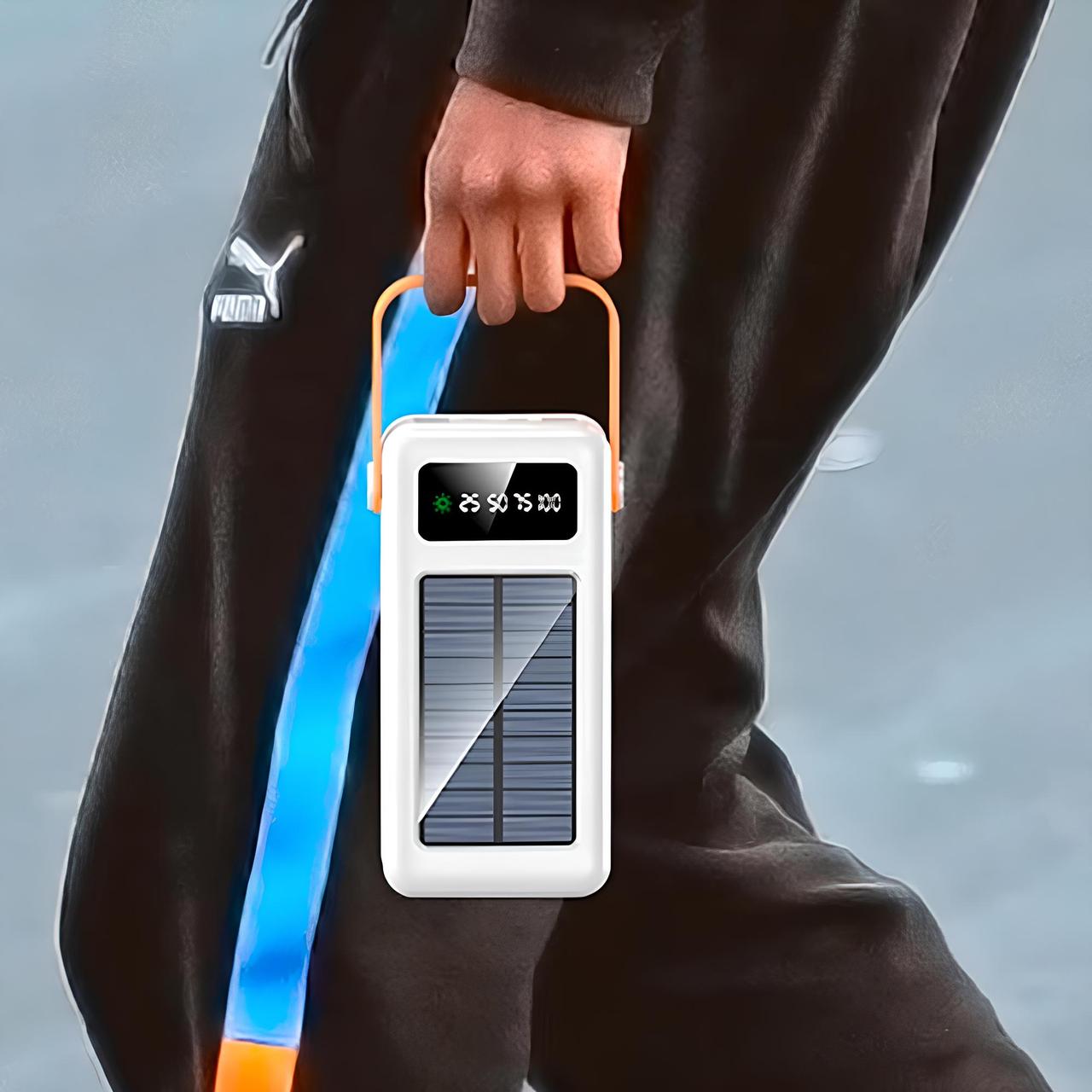 Сонячний Power Bank 100000мА·год YM-638CX Білий — Невисока Енергія! / Повербанк/Павербанк