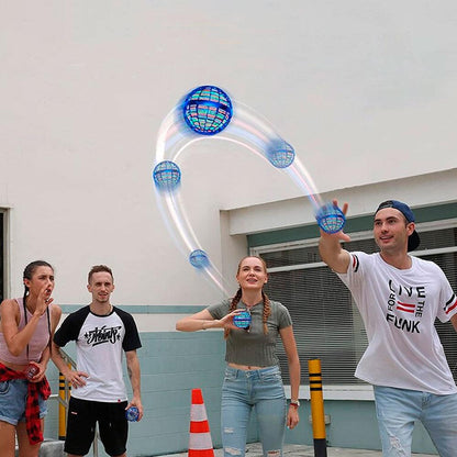 Куля літаюча FLYING SPINNER, Синій / Бумеранг спінер USB, що світиться, з LED підсвічуванням