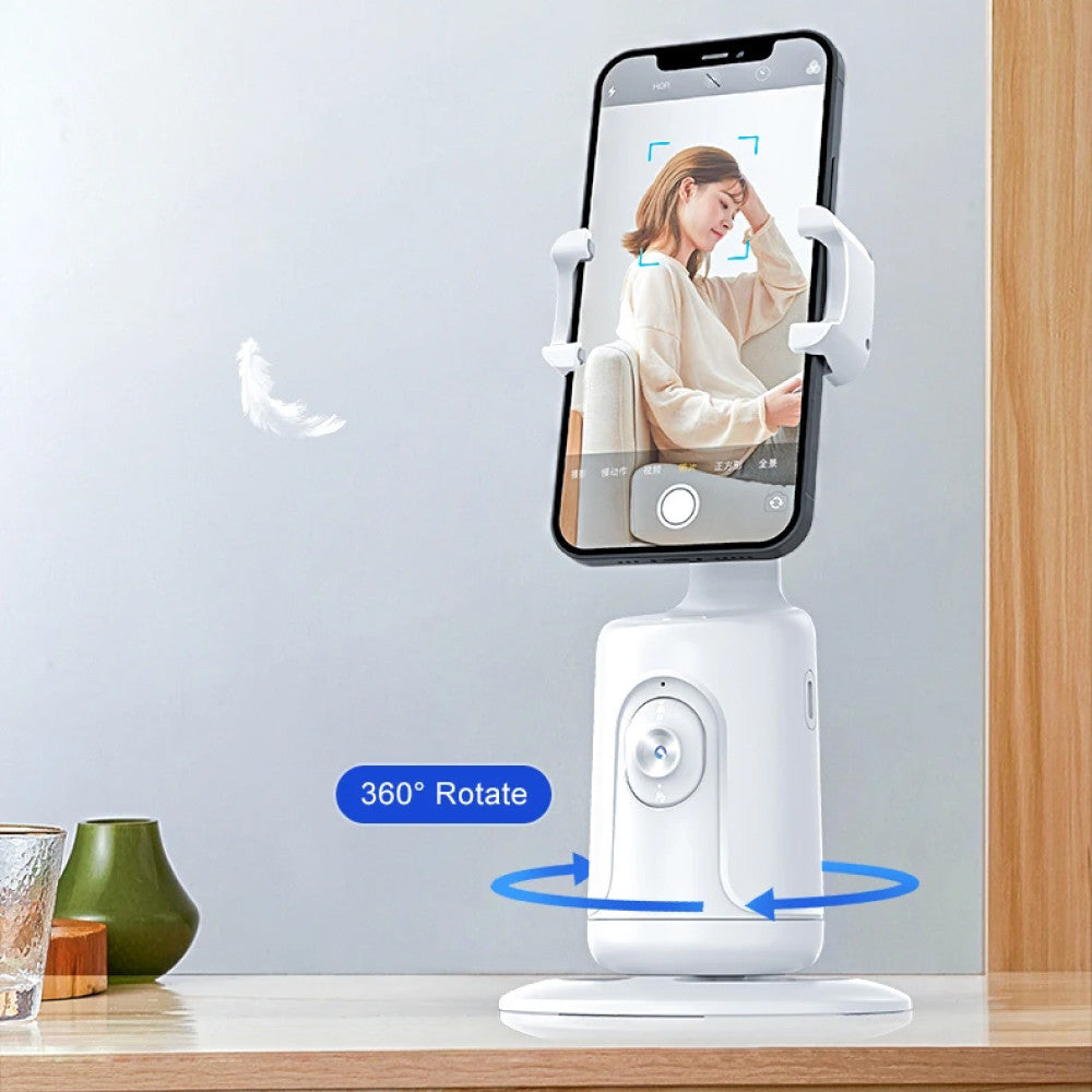 Розумний смарт-штатив P01 з датчиком руху 360°, Білий / Монопод для телефону з акумулятором / Штатив для блогерів