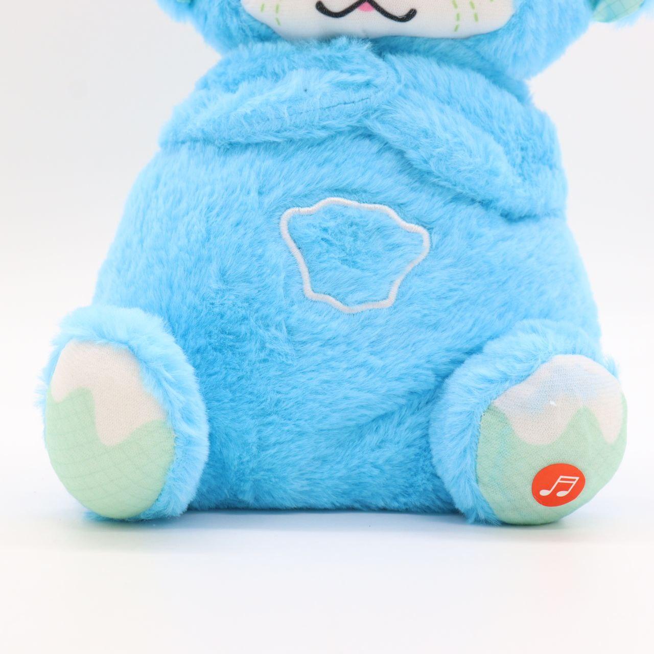 М'яка іграшка нічник з функцією дихання від батарейок, «Видра» 33,5см, Блакитний / Дитячий нічник / Нічник іграшка