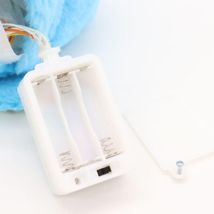 М'яка іграшка нічник з функцією дихання від батарейок, «Видра» 33,5см, Блакитний / Дитячий нічник / Нічник іграшка