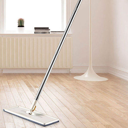 Комплект швабра та відро з самовіджимом Scratch Cleaning Mop, Світло бежева / Набір для збирання / Швабра ледарка