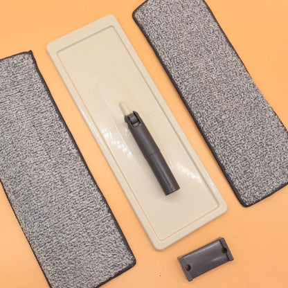 Комплект швабра та відро з самовіджимом Scratch Cleaning Mop, Світло бежева / Набір для збирання / Швабра ледарка