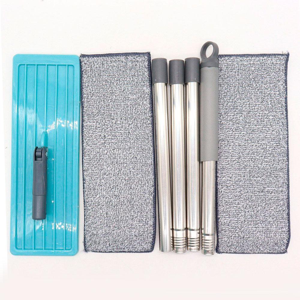 Комплект швабра та відро з самовіджимом Scratch Cleaning Mop, Бірюзова / Набір для збирання / Швабра ледарка