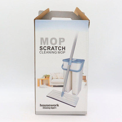 Комплект швабра та відро з самовіджимом Scratch Cleaning Mop, Бірюзова / Набір для збирання / Швабра ледарка