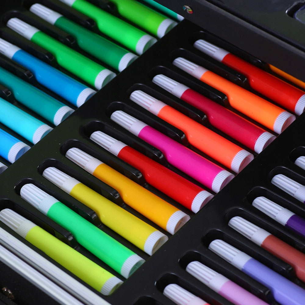 Набір для малювання у валізі 145 предметів / Дитячий набір для творчості / Набір художника