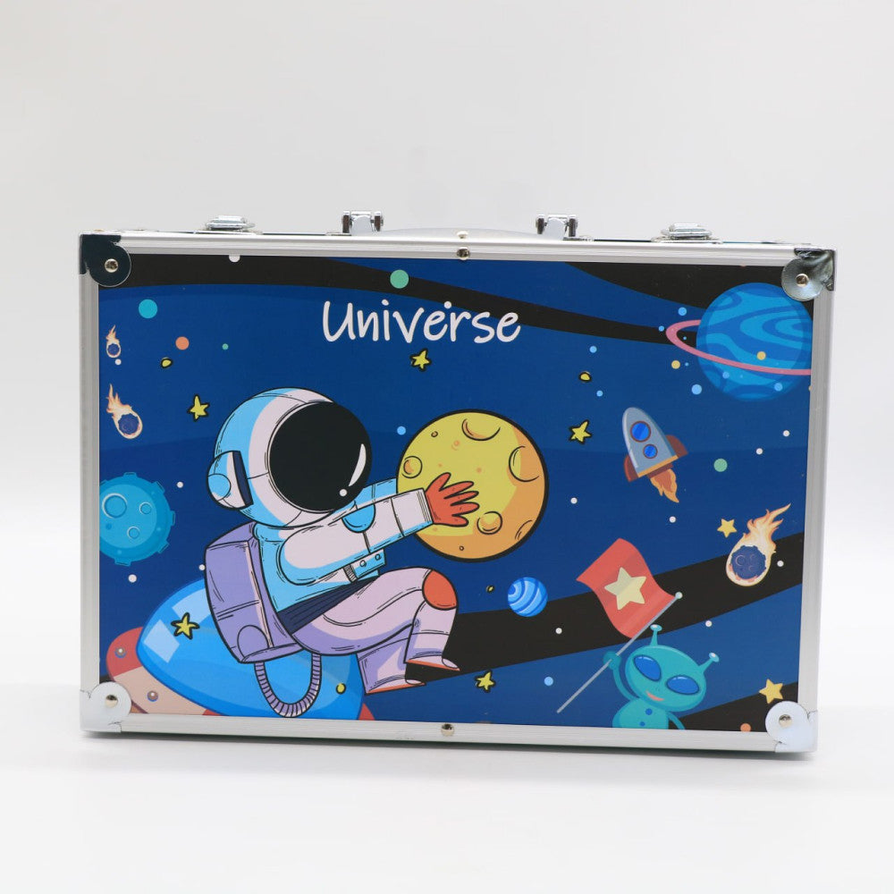 Набір для малювання у валізі 145 предметів, Синій / Дитячий набір для творчості / Набір художника