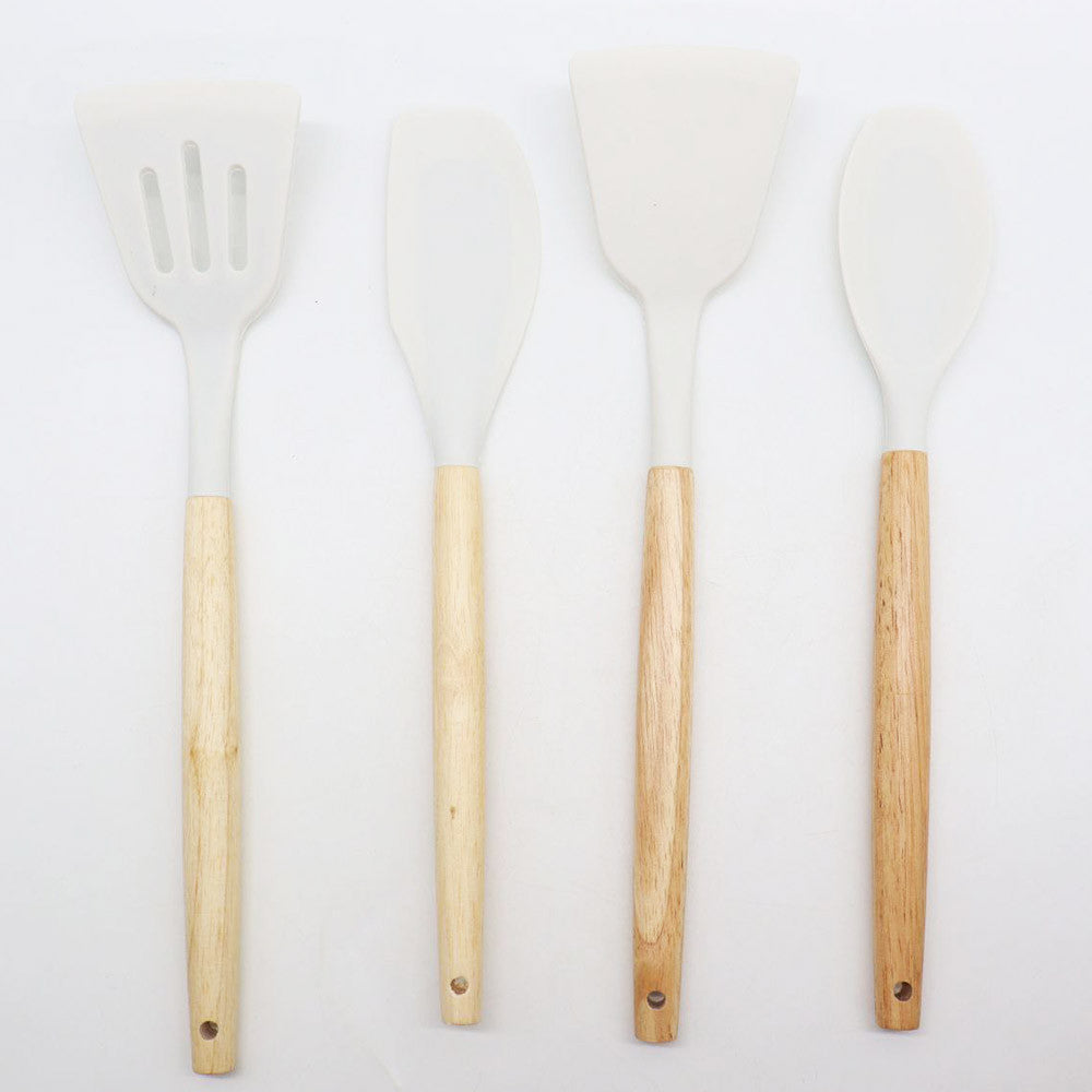 Набір кухонного приладдя, 19 предметів Kitchen Set, Білий / Силіконовий набір для кухні