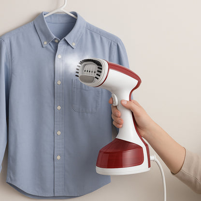 Ручний відпарювач для одягу Zepline ZP-204, 2500 Вт, 300 мл, червоний / Вертикальний відпарювач