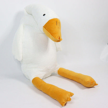 Плюшева іграшка Гусак 190 см, EL-2117-3, Білий / Подушка обіймашка качка / Іграшковий м'який довгий гусак