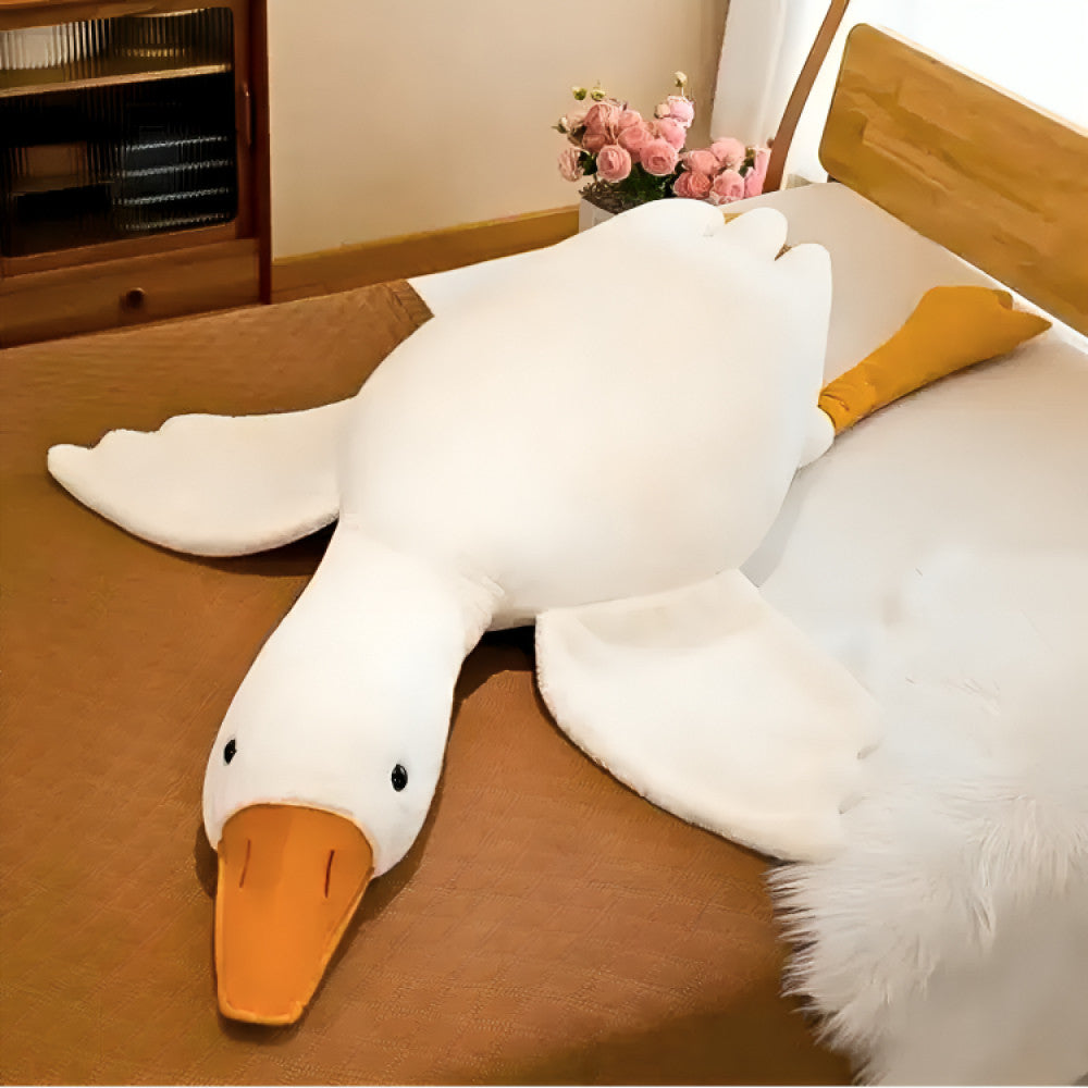 М'яка іграшка Гусак 150 см, EL-2117-3, Білий / Подушка обіймашка / Плюшевий довгий гусак-антистрес