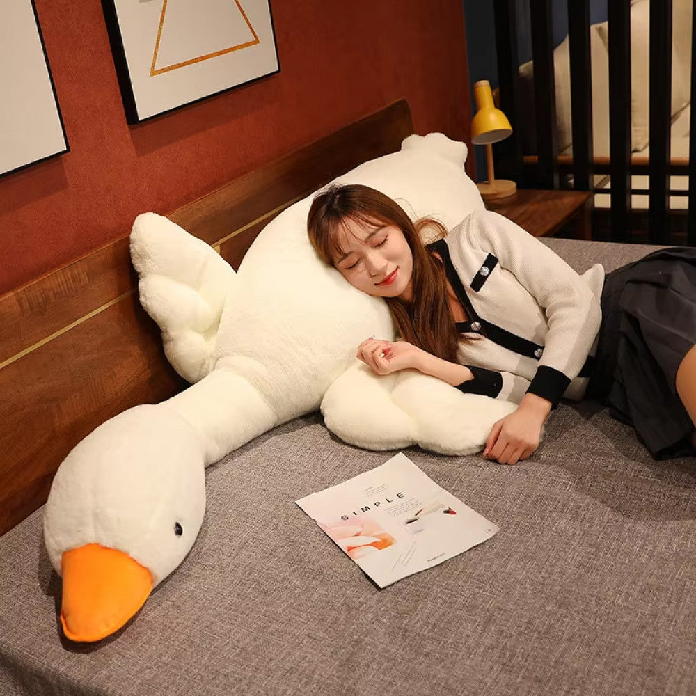 М'яка іграшка Гусак 150 см, EL-2117-3, Білий / Подушка обіймашка / Плюшевий довгий гусак-антистрес