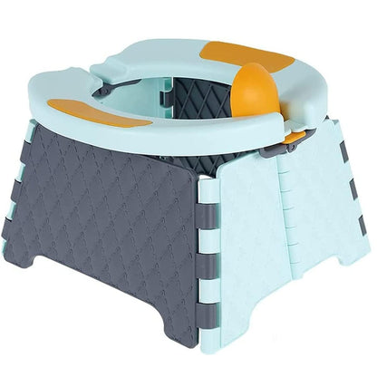 Переносний складний дитячий горщик, Чорна бірюза / Дитячий дорожній складний горщик