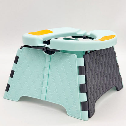 Переносний складний дитячий горщик, Чорна бірюза / Дитячий дорожній складний горщик