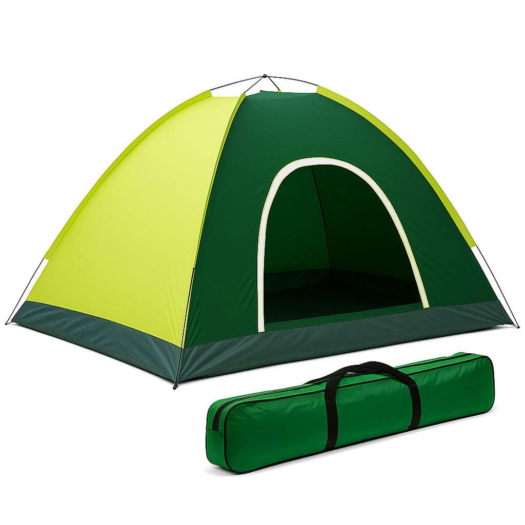 Тримісний туристичний намет 200х110 см, Зелений / Намет на 3 персони / Тримісний намет
