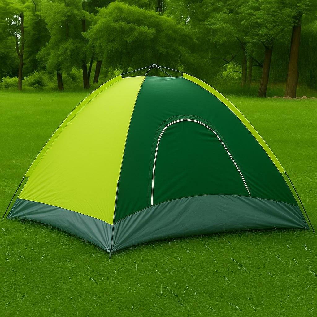 Тримісний туристичний намет 200х110 см, Зелений / Намет на 3 персони / Тримісний намет