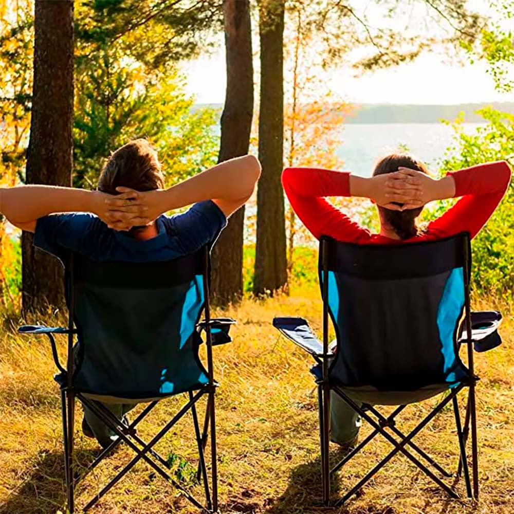 Стілець туристичний розкладний до 100 кг (80×76×50см) / Складаний стілець, крісло для походів у чохлі