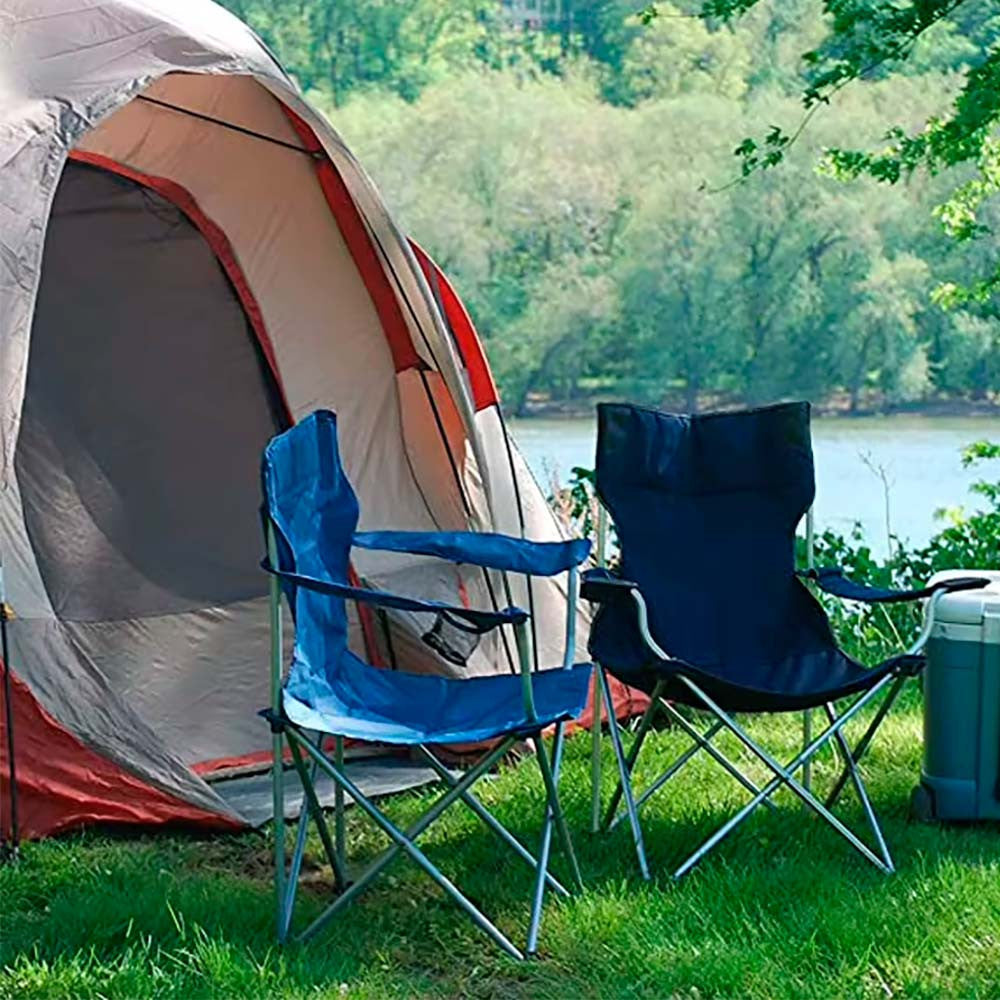 Стілець туристичний розкладний до 100 кг (80×76×50см) / Складаний стілець, крісло для походів у чохлі