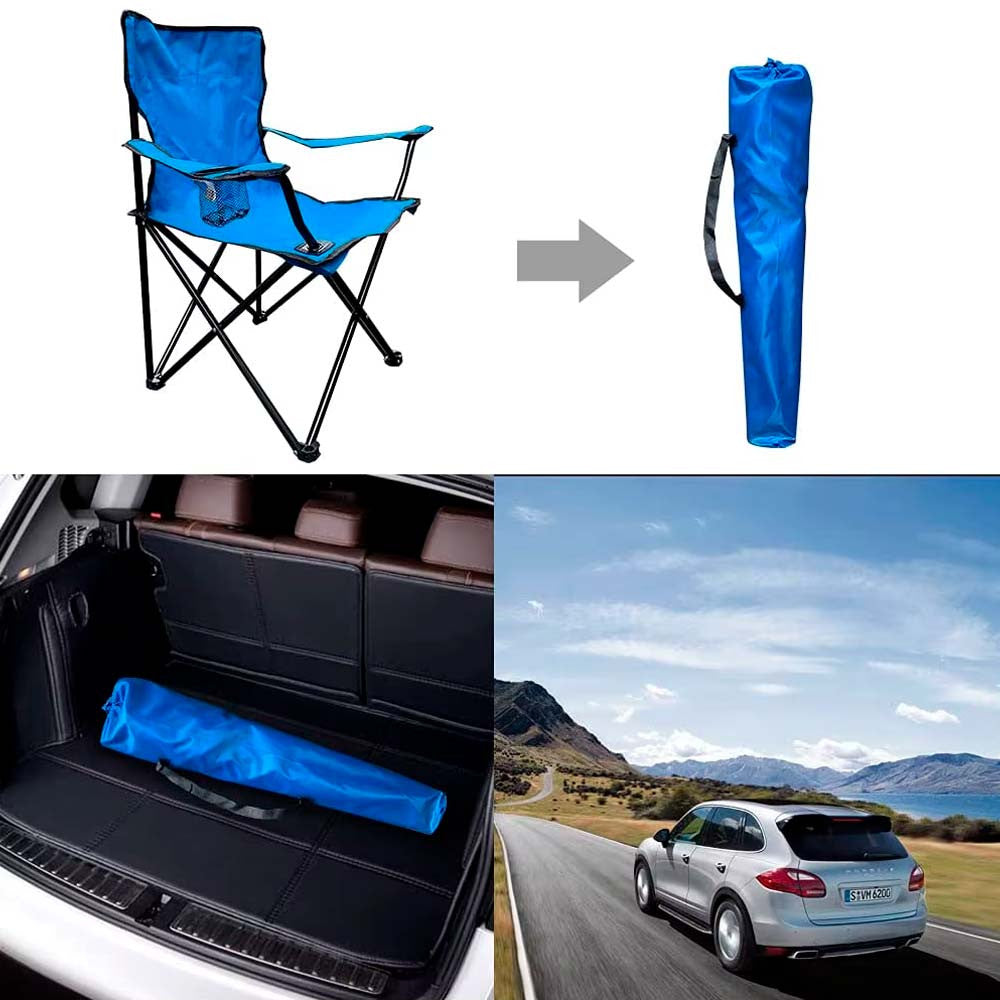 Стілець туристичний розкладний до 100 кг (80×76×50см) / Складаний стілець, крісло для походів у чохлі