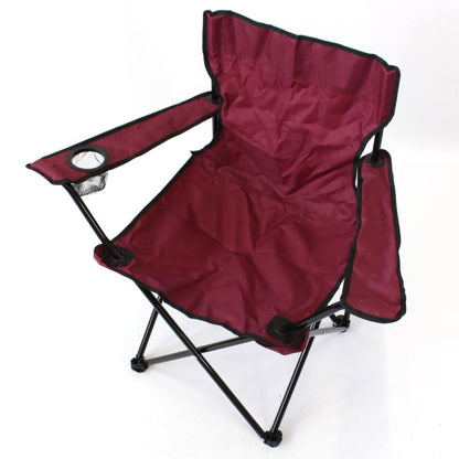 Складаний стілець зі спинкою, до 100 кг, в чохлі, 80х75х50 см, Бордовий / Складне крісло для риболовлі / Туристичний стілець