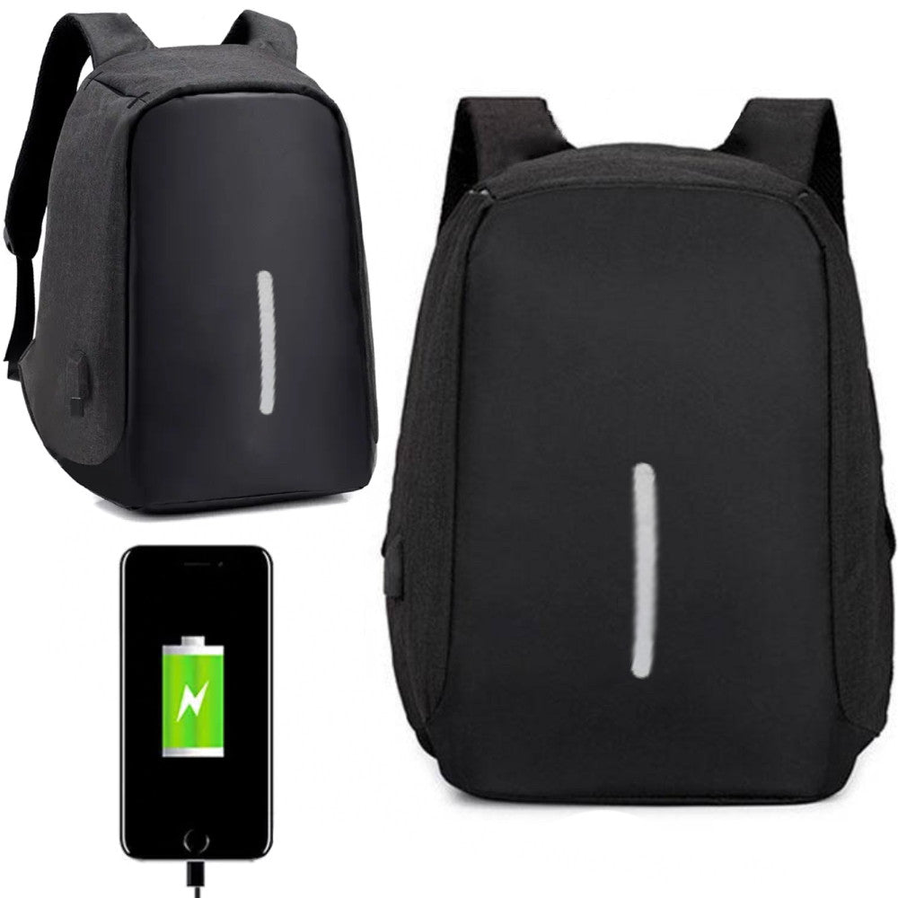 Міський рюкзак-антивор з USB (45х30х10 см) Bobby, Чорний / Молодіжний рюкзак для ноутбука