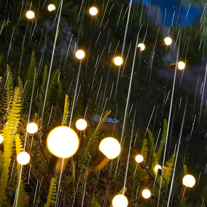 Садовий світильник на сонячній батареї 70см, 8 LED, Чорний / Газонний ліхтар для саду / Вуличний світильник у ґрунт