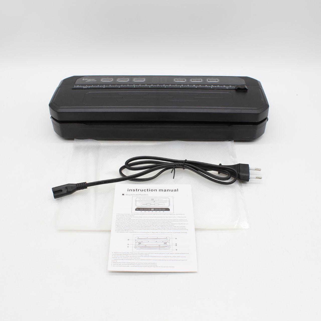 Вакуумний пакувальник продуктів, сенсорний, від мережі / Домашній вакууматор для продуктів / Вакууматор для м'яса