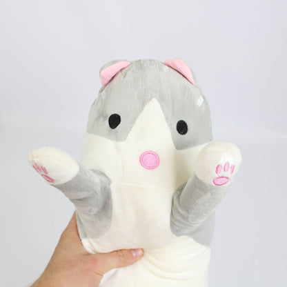 М'яка іграшка-подушка Кіт Батон 90 см, EL-2117-7, Сірий / Іграшка дитяча обіймашка довгий кіт