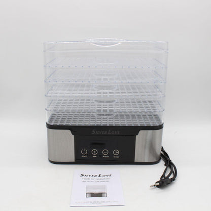 Сушарка для фруктів та овочів 5 ярусів Silver Love RB-912 / Дегідратор / Електросушарка для фруктів