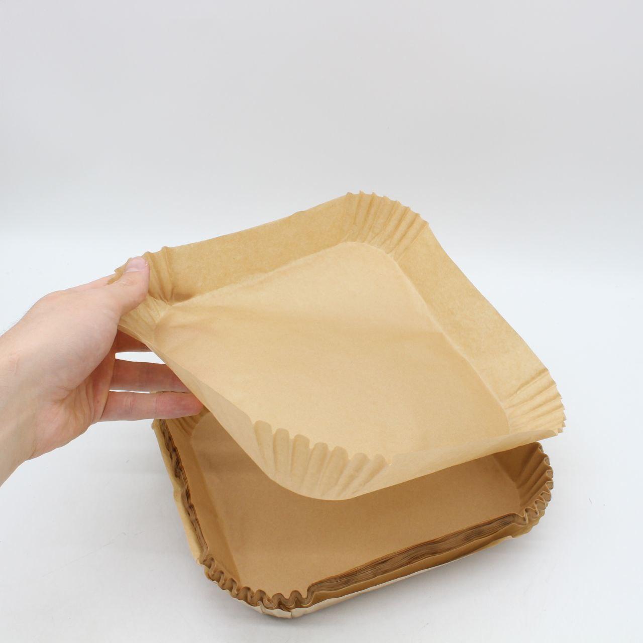 50шт Пергаментна форма для аерогрилю 20х16х4,5см / Одноразова форма пергаментна / Пергамент для духовки