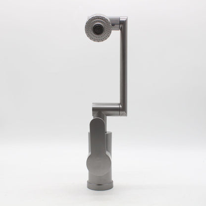 Поворотний змішувач-трансформер з аератором 360°, Faucet, Графіт / Кран для кухні / Змішувач для ванної