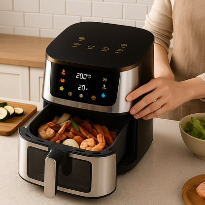 Аерофритюрниця, 10л, 4200Вт, TK00247 / Аерогриль / Мультипіч / Фритюрниця безмасляна