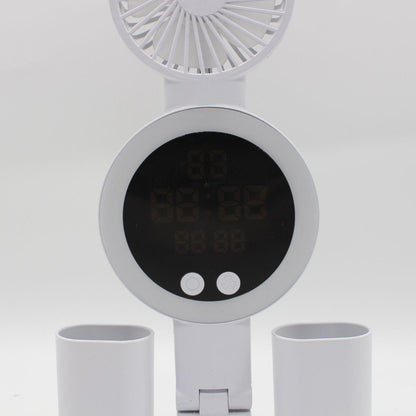 Настільна лампа з вентилятором та RGB підсвічуванням USB / Світлодіодна LED лампа на акумуляторі