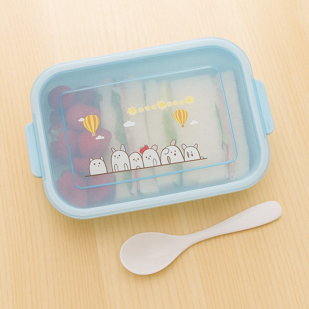 Ланч-бокс з ложкою, 20х14х7см, / Судок для їжі / Контейнер для їжі / Ланч бокс