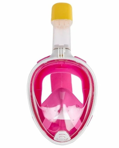 Повна панорамна маска для підводного плавання / Маска для снорклінга Рожевий S/M
