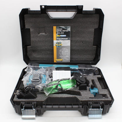 Лазерний нівелір 4D 16 ліній з триногою, пультом та кейсом / Лазерний нівелір / Лінійний нівелір