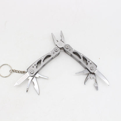 Мультитул туристичний 10в1 з чохлом / Багатофункціональні плоскогубці складні / Брелок-мультитул