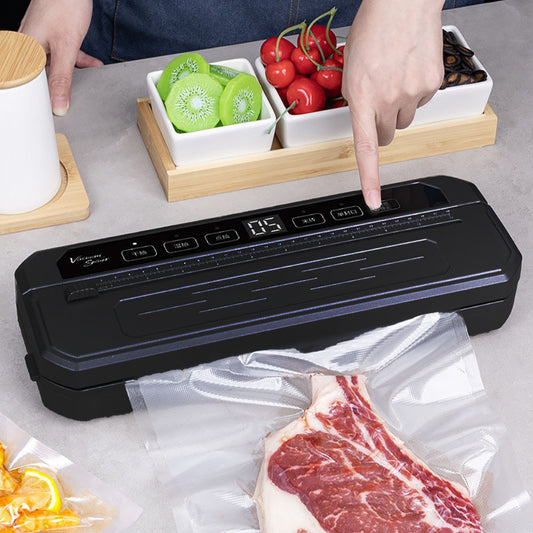 Вакуумний пакувальник продуктів, сенсорний, від мережі / Домашній вакууматор для продуктів / Вакууматор для м'яса