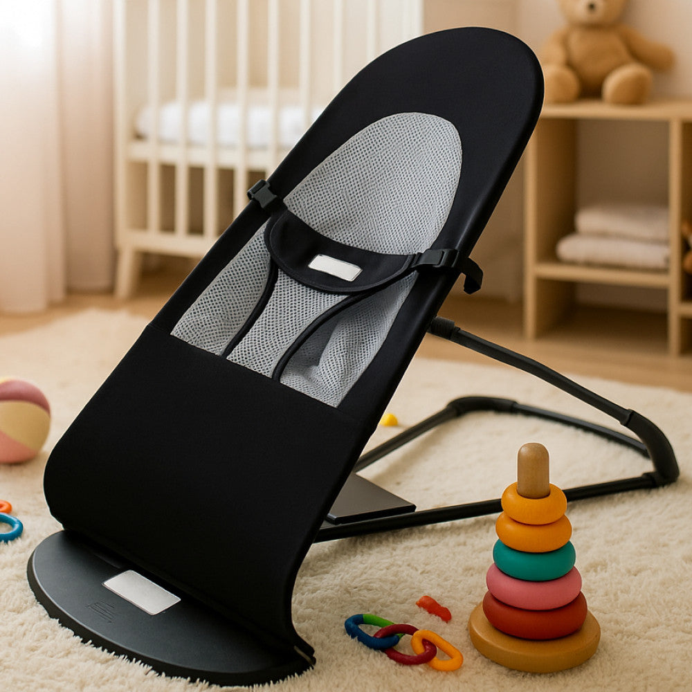 Дитячий шезлонг качалка до 13кг, 78×42×39см / Дитяче крісло качалка / Шезлонг для немовлят