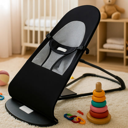 Дитячий шезлонг качалка до 13кг, 78×42×39см / Дитяче крісло качалка / Шезлонг для немовлят