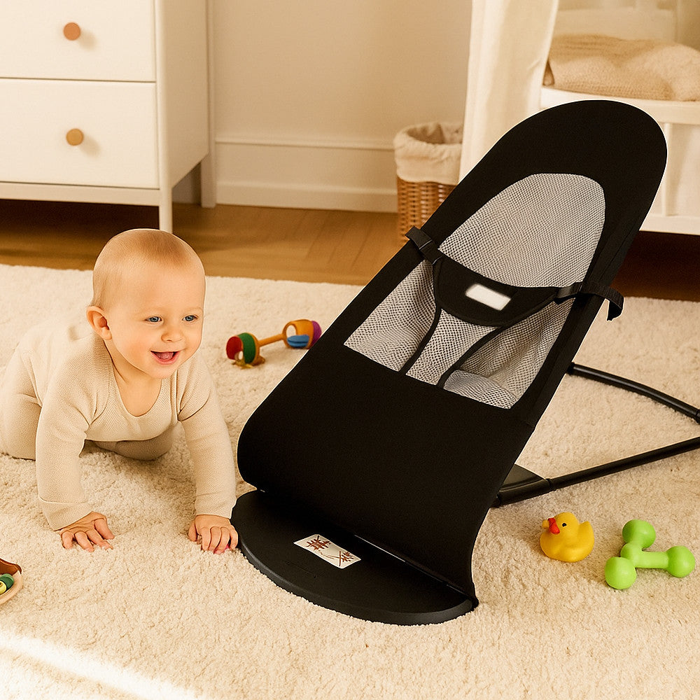 Дитячий шезлонг качалка до 13кг, 78×42×39см / Дитяче крісло качалка / Шезлонг для немовлят