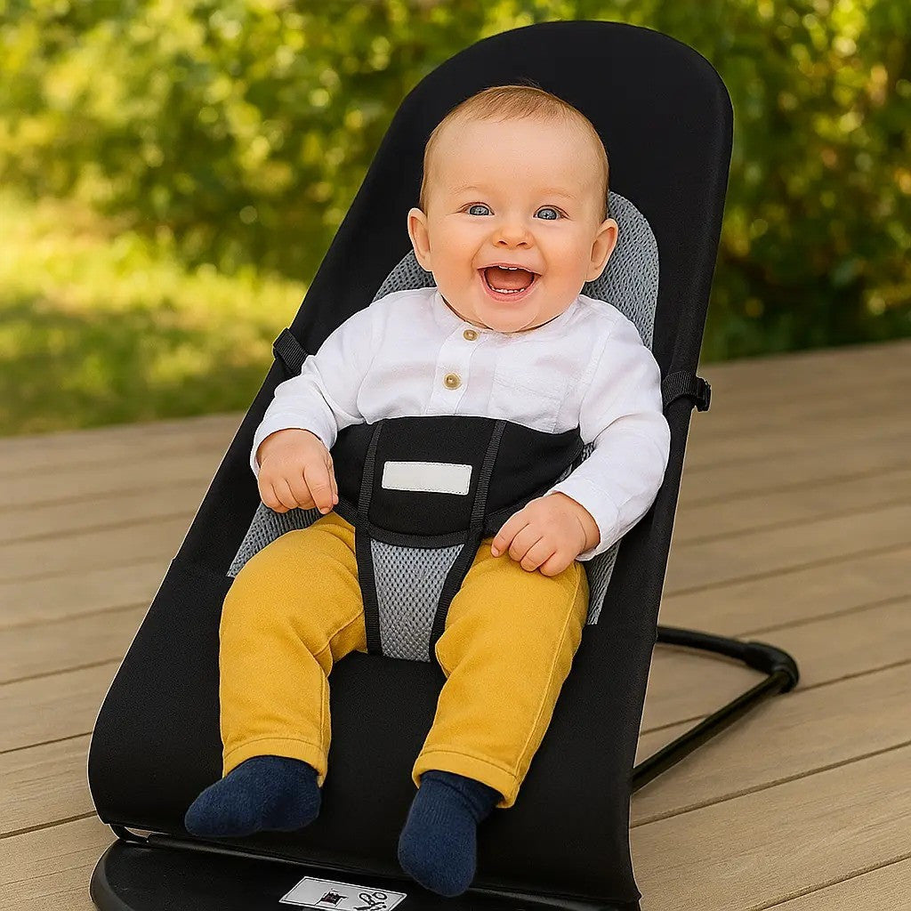 Дитячий шезлонг качалка до 13кг, 78×42×39см / Дитяче крісло качалка / Шезлонг для немовлят