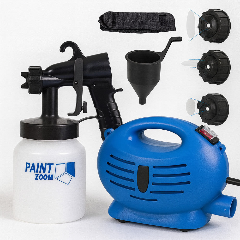 Електричний фарборозпилювач 800мл, 650Вт, 1.5мм, 3 режими, Paint Zoom / Краскопульт ручний / Пульверизатор для фарби