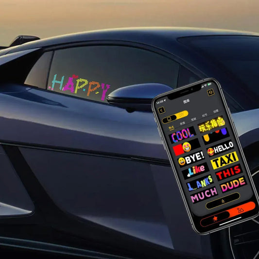 LED світлодіодний екран для авто 16×96, Bluetooth, USB + пульт / Гнучка LED панель / Гнучкий екран з анімацією