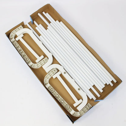 Вішалка підлогова для одягу, 157х91х44см, Білий / Стійка для одягу / Вішалка з полицями для взуття