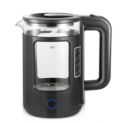 Скляний електрочайник з підсвічуванням, 2.3л, 1500Вт, Su Tai ST-2078, Чорний / Електричний чайник дисковий