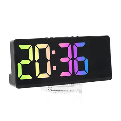 Цифровий LED годинник з будильником RGB JX012 / Настільний годинник / Годинник цифровий