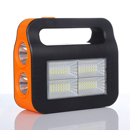 Сонячна зарядна станція-ліхтар із PowerBank + 2 лампочки, COBA CB-999B, Помаранчевий / Ліхтар акумуляторний